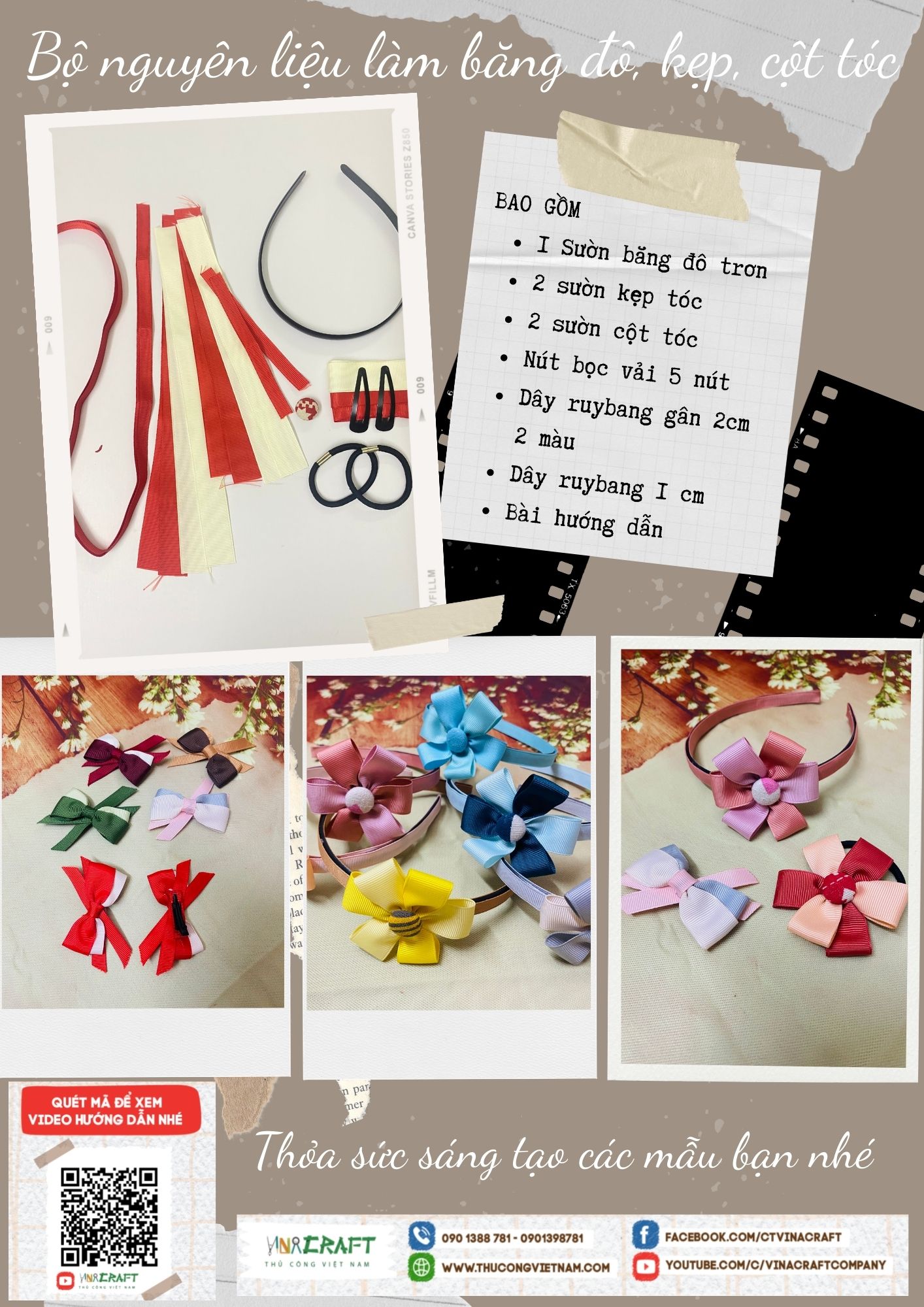 KIT LÀM BĂNG ĐÔ, KẸP, CỘT TÓC